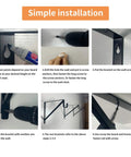 Rock Solid Heavy Duty Metal Closet Rod And Shelf Support Brackets For Clothes Hanger Poles Black Wall Mount installation steps