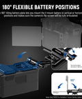 Foldable V Mount Battery Plate With Arca Type Quick Release Baseplate For DSLR Video Rig Lightweight Setup, 180° Tilt