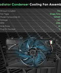Straight Shot Engine Cooling Fan Assembly Compatible With Buick Verano 2.4L And Chevy Cruze 1.4L 1.8L with single fan design.