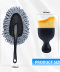Product size of Six Pack Car Detailing Kit with Scratch Free Interior Duster and Soft Bristle Brush