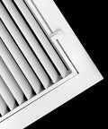 Close-up of Aluminum Return Air Grille 24 By 24 Inches For 1 Inch Filters With Easy Airflow And Linear Bar Design Outer Dimensions 26.5"