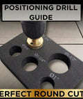 Diamond Hole Saw Set For Tile Glass Porcelain Granite 5 Piece Kit with positioning drill guide for precise hole cutting