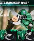 Cordless Electric Pruning Shears cutting 2.1 inch branch, LCD display, 21 Volt motor, dual 2000mAh batteries, sharp blades