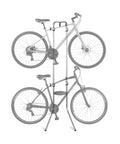 Double Decker Vertical Bike Rack Freestanding Garage Storage For Two Bikes No Drilling Required 80lb Capacity Tool Free Setup
