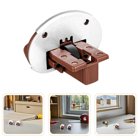 Four Piece Drawer Slide Guides Replacement Kit For Furniture And Cabinet Repair with Plastic and Metal Rollers Smooth Glides