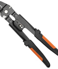 Short Handle Wire Rope Crimping Tool For 2 In 1 Cutting And Swaging with beefy anti-slip TPR grips and safety lock