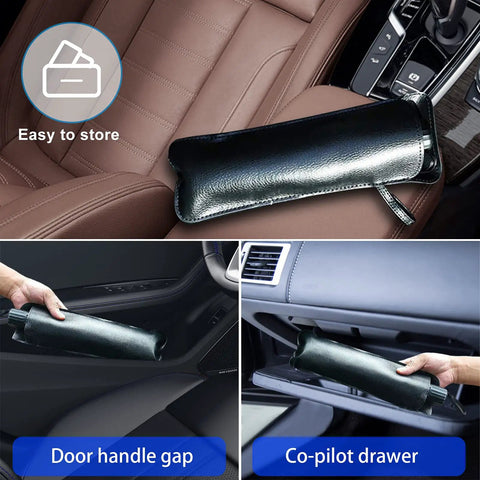 Foldable Car Windshield Sun Shade Umbrella With UV Block Coating Keeps Interior Cool on Blazing Hot Days 57 Inch By 31 Inch stored in car compartments