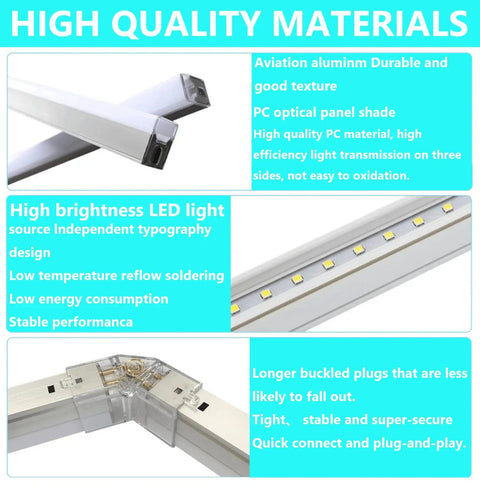 Plug In Hexagon LED Garage Light Kit With 8 Honeycomb Grid System, close-up on aluminum body and LED panel features