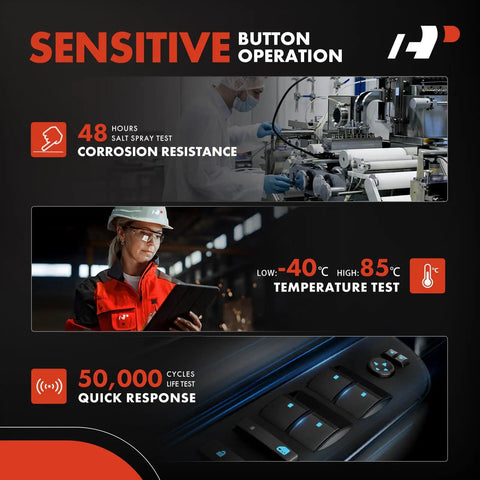 Master Power Window Switch For Kia Sorento 2011 2014 Front Left Driver Side Replacement durability and performance tests image
