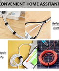 54 Yards Of One Half Inch Reusable Cable Ties For Easy No Fuss Cable Management, Adjustable Cord Straps in use at home
