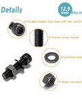 All In One Metric Screw Kit With 860 Piece Assortment For 3D Printing And DIY M3 To M6 Hex Socket Head Cap Bolts Nuts And Washers Grade 12.9 Alloy Steel Black Zinc Plated Rust Resistant Upgrade details view