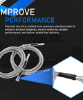 Rugged Stainless Steel Fuel Line Kit With Flexible Braided Lines For 2004-2010 Chevy Silverado 1500 Classic 2500 3500 HD