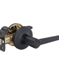 Privacy Door Lever With Keyless Entry Matte Black Reversible Handle For Bedrooms And Bathrooms Easy Installation With Interior Lock Button Or Turn Piece Fits Standard Doors 1 Pack