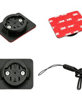 Top Tube Bike Computer Mount With Adhesive Backing And Anti Lost Lanyard Compatible With Garmin XOSS Blackbird iGPSPORT For MTB And Road Bikes Secure Quick Access To Ride Data On Every Session with 3M adhesive and lanyard shown separately