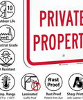 Tough As Nails No Parking Private Property Sign 12 X 18 Inch Heavy Duty Aluminum Sheet with outdoor durability features