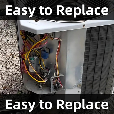 30uF CBB65 AC Capacitor For HVAC Air Conditioners Pool Pumps Condenser Fans And Motor Start Capacitor Replacement 370V 440V 450V 50 60Hz Five Percent Tolerance installed in a HVAC unit.