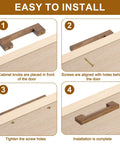 Installation steps for 4 Inch Hole Center Square Wood Drawer Pulls Set Of 2 With Screws Ash Wood Cabinet Handles for kitchen or wardrobe.
