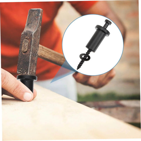 Using Heavy-Duty Barn Door Track Spacers Kit With Screws for installation on wooden surface, highlighting the replacement hardware.