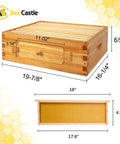 10 Frame Medium Beehive Box For Langstroth Hives With Beeswax Coated Wood Panels Includes Frames And Beeswaxed Foundations