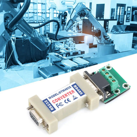Top Shelf RS232 To RS485 Converter Adapter With Truly Passive Design For Heavy Duty Industrial Automation showcasing industrial setting.
