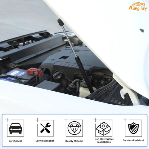 Toyota Tacoma Front Hood Lift Supports Kit 2005 2015 Direct Bolt On Fit Replacement Shock Struts in use on engine