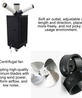 Top Tier 220V Industrial Portable Air Conditioner 15400 Btu Spot Cooler for Warehouses, featuring adjustable air outlets and centrifugal fan.