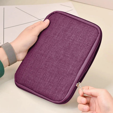Travel Ready Watch Band Organizer Case With Waterproof Nylon Zipper Closure Ample Pocket Space For Bands Cables Earbuds And Accessories Compact 22 Cm By 17 Cm Ultra Durable Lightweight Scratch Resistant Purple