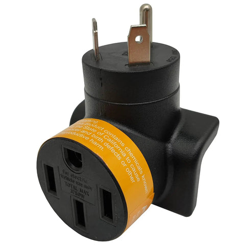 Slick Nema Tt-30p To 14-50r Ev Charging Adapter, heavy duty black plastic, designed for fast home EV charging.