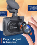 Hand holding Anti-Glare Circular Polarizer CPL Filter For R2-4K Dash Cam, showing compatibility with R2-4K DUAL model