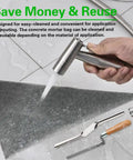Heavy Duty Grout And Mortar Bags With Slick Stainless Steel Tips Grey 3 Pack All In One Masonry Tool Kit for grouting application.