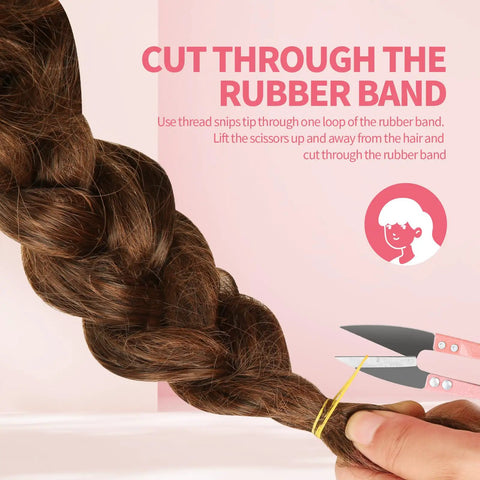 3 Pack Thread Snips Set High Carbon Steel Thread Cutter cutting rubber band on braided hair