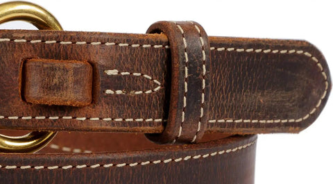 Leather Belt With Hoof Pick Buckle, 100 Percent Full Leather, Amish Crafted In Lancaster PA, Durable Handcrafted Belt For Casual Jeans Or Dress Wear, Built To Last With Soft All Day Comfort