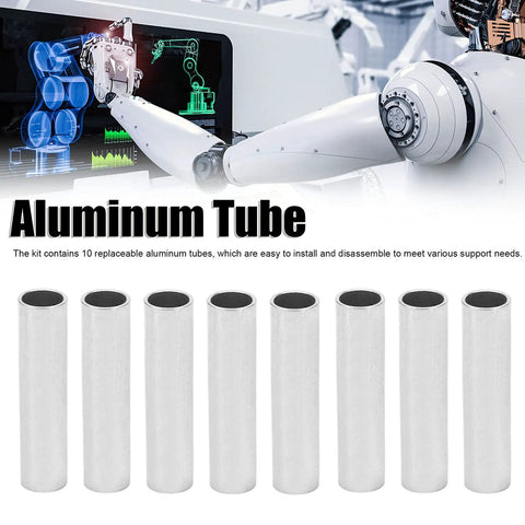 Ten Pack Aluminum Robot Tubes 12mm OD 10mm ID 50mm Length Built Tough And Lightweight For DIY Robotics And Industrial Projects