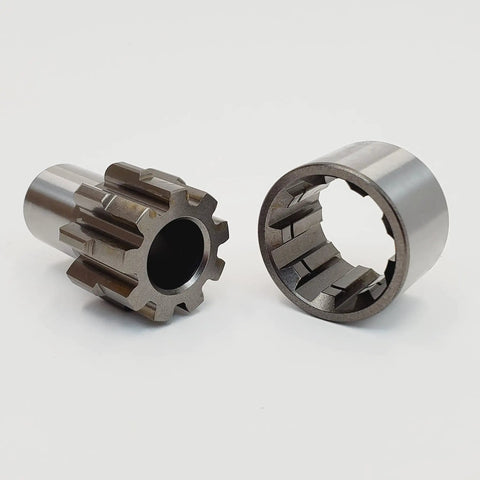 Complete 9 Tooth Starter Jackshaft Assembly Including Bolt Lock Plate And Coupling Heavy Duty Upgrade For 1989 To 1993 Evolution Big Twin Motorcycles garage ready components