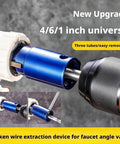 3 In 1 Electric Drill Pipe Extractor Kit For Removing Broken Pipes, Rusted Faucet Bolts, Damaged Valves, And Angled Fittings in use