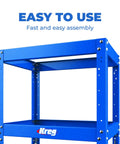Multi Purpose Shop Stand With Adjustable Height From 31 To 39 Inches Beefy 12 And 16 Gauge Steel Table, easy assembly view
