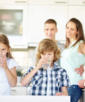 Family enjoying safe drinking water with H2O OK Plus Complete Water Analysis Kit With 23 Tests For Chlorine Hardness Iron PH Total Alkalinity