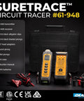 Lightweight Circuit Tracer And Breaker Finder Tool Nailing Down Dead Shorts Up To Six Hundred Volts ETL Certified kit with transmitter, receiver, and accessories.