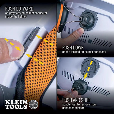 Instructions for attaching Ear Muffs With Full Brim Hard Hat Attachment for Construction and Manufacturing Pros on the Jobsite
