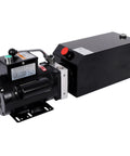 Heavy Duty Hydraulic Power Unit For Car Lifts, 220V AC Single Phase With 10 Quart Oil Reservoir, Replacement Pump close up view.