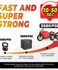 Infographic showing Heavy Duty Clear Thick CA Glue Instant Bond with 10-50 seconds cure and strength comparisons.
