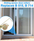 4 Pack One And One Quarter Inch Sliding Screen Door Rollers Replacement Kit With Heavy Duty Steel Ball Bearings for B515 and B714