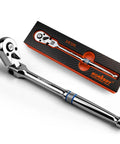 Beast Three Eighths Inch Drive Flex Head Ratchet With Ninety Tooth Gear One Hundred Eighty Degree Adjustable CR V Quick Release And Reversible Switch