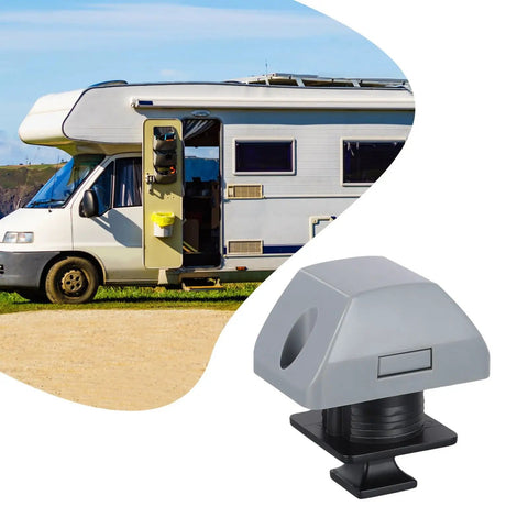 RV Push Button Cabinet Locks Latch For Motorhome Camper Yacht Doors And Drawers Gray Nylon And Stainless Steel Construction 15mm Panel Easy Install Heavy Duty Secure Cabinet Catch