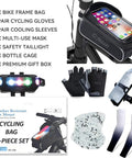 6 Piece Bike Accessories Kit For Men And Women Including Cycling Bag Bicycle Bag Gloves Waterproof Tail Light Ride Ready Mountain Road Gear And A Touch Screen Phone Holder With Responsive Window