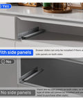 Bottom Mount Soft Close Drawer Slides Full Extension Concealed Rails for Frameless Cabinets installed and not installed view