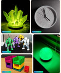 Clear PLA Filament Bundle 1.75mm Multicolor 4 Spools 250g Each for 3D printing diffused glow lamps and decorative projects