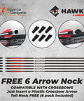 Carbon Arrow PCP 376gr Six Pack Bolts With 100gr Field Tips For Hunting PCP Air Guns Or Crossbows Plus Free Tail Nocks