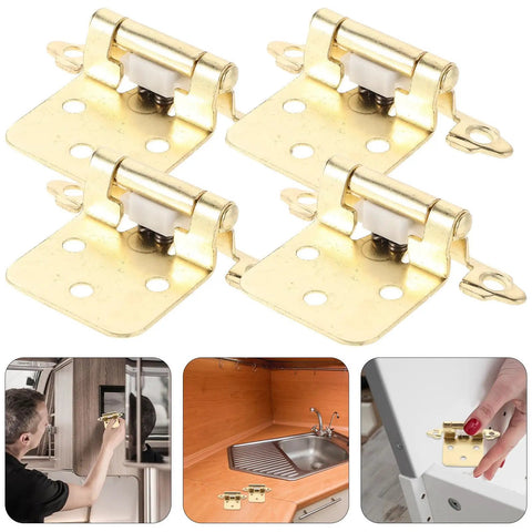 Self Closing Cabinet Door Hinges For RVs And Campers Semi Hidden Half Design Steel Construction for Kitchen Cabinets