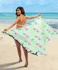 Loose Fit Swim Cover Up For Hot Summer Days Ultra Lightweight Breathable Polyester Beachwear Relaxed Wrap with camper print